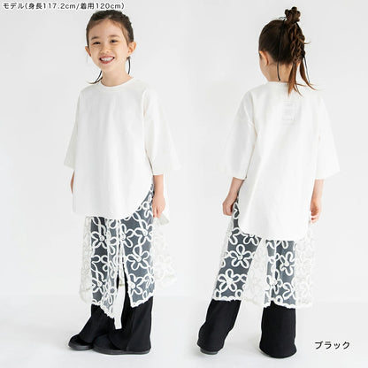 Japanese children's clothing Branches scallop silk layered waist top 90-150cm girls summer TOPS 