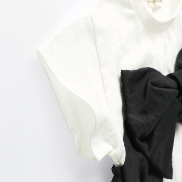 日本童裝 Branshes x b.+A 金子綾 絲帶蝴蝶結短袖上衣 90-150cm 女童款 夏季 TOPS