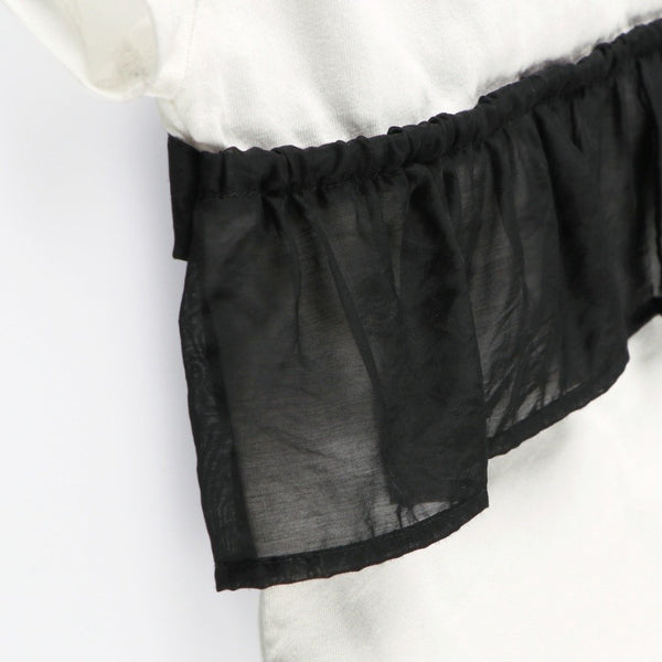日本童裝 Branshes x b.+A 金子綾 絲帶蝴蝶結短袖上衣 90-150cm 女童款 夏季 TOPS