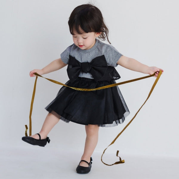 日本童裝 Branshes x b.+A 金子綾 絲帶蝴蝶結短袖上衣 90-150cm 女童款 夏季 TOPS