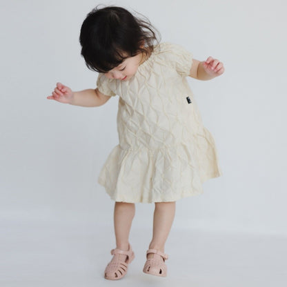 Branches x b.+A Kaneko Aya Ruffle Embroidered Dress (90-150cm) for Girls (Summer Dress) 