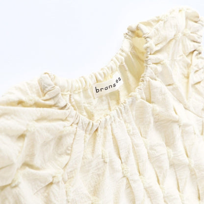 Branches x b.+A Kaneko Aya Ruffle Embroidered Dress (90-150cm) for Girls (Summer Dress) 