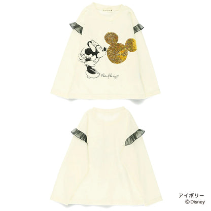 日本童裝 Branshes x Disney 印花長袖上衣 80-150cm 女童款 秋季 TOPS