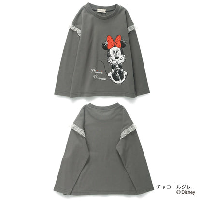 日本童裝 Branshes x Disney 印花長袖上衣 80-150cm 女童款 秋季 TOPS