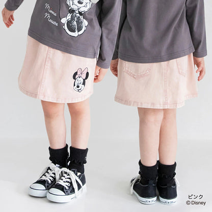 日本童裝 Branshes x Disney 刺繡牛仔短裙 80-150cm 女童款 秋季 SKIRTS