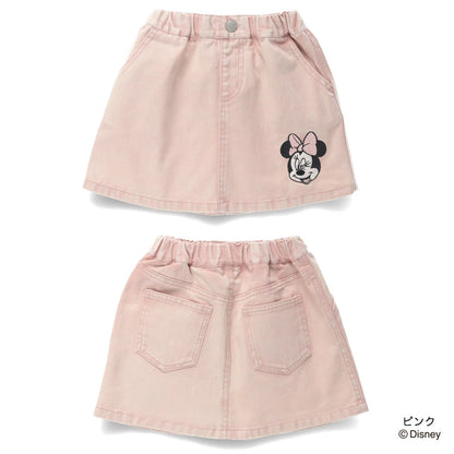 日本童裝 Branshes x Disney 刺繡牛仔短裙 80-150cm 女童款 秋季 SKIRTS