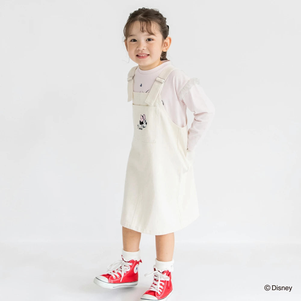 日本童裝 Branshes x Disney 刺繡圖案吊帶裙 80-130cm 女童款 秋季 DRESSES