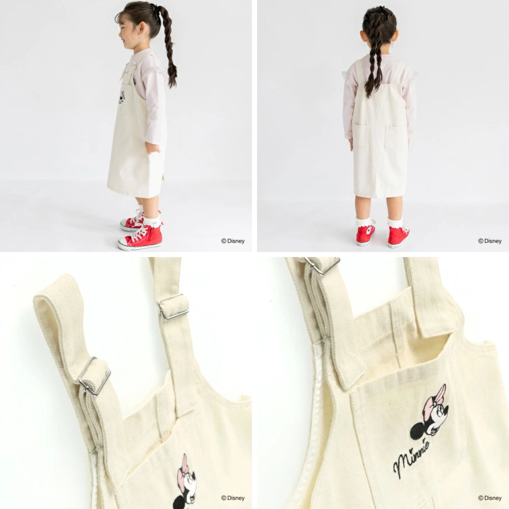 日本童裝 Branshes x Disney 刺繡圖案吊帶裙 80-130cm 女童款 秋季 DRESSES