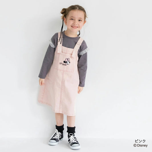 日本童裝 Branshes x Disney 刺繡圖案吊帶裙 80-130cm 女童款 秋季 DRESSES