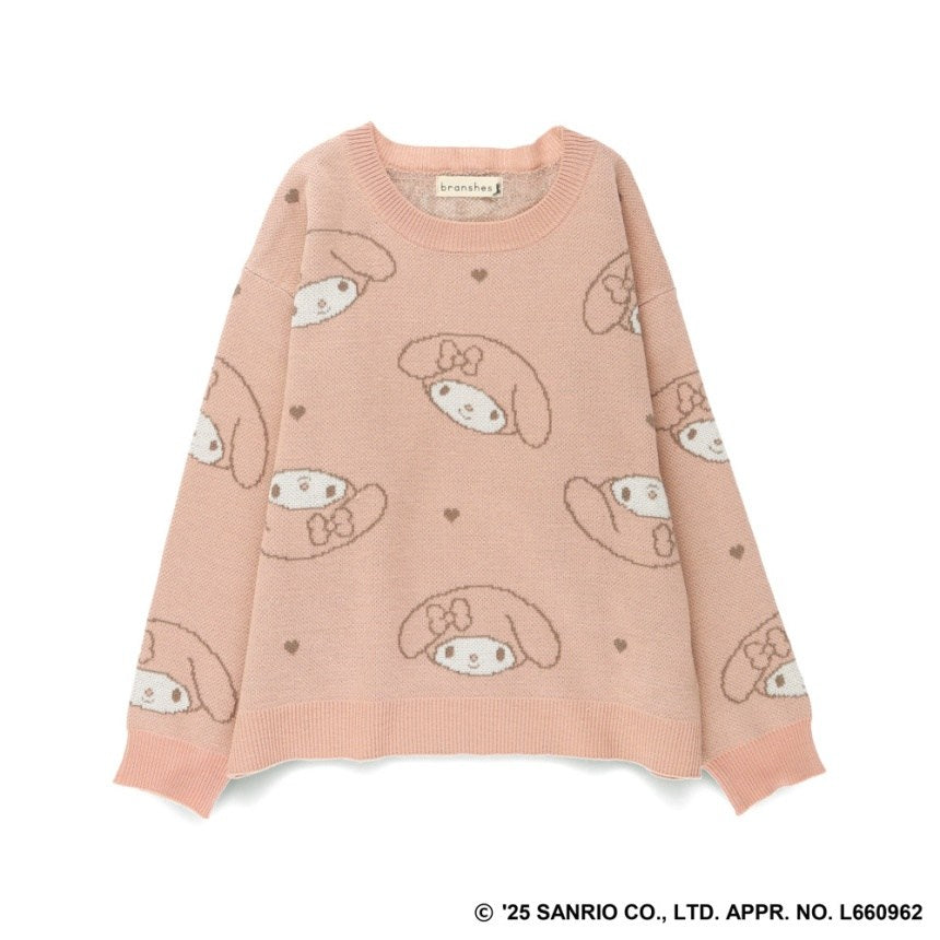 日本童裝 Branshes x Sanrio 針織毛衣 95-150cm 女童款 秋季 TOPS