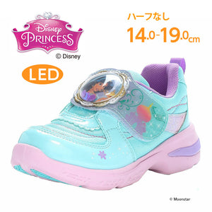 日本直送 moonstar Disney 茉莉公主 LED發光 抗菌防臭 健康機能兒童鞋 14-19cm 女童款 鞋系列