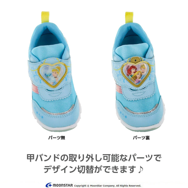 日本直送 moonstar Disney Princess 抗菌防臭 健康機能兒童鞋 14-19cm 女童款 鞋系列