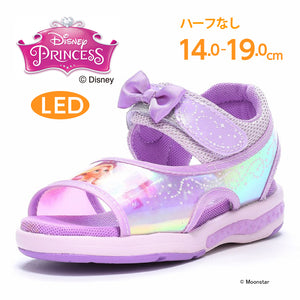 日本直送 moonstar Disney Princess 長髮公主 附LED燈 健康機能兒童鞋 14-19cm 女童款 鞋系列