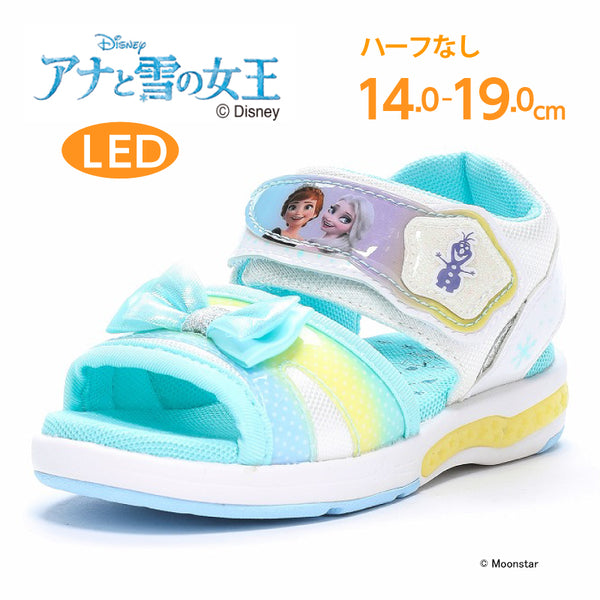 日本直送 moonstar Disney Princess 雪之女王 Frozen 附LED燈 健康機能兒童鞋 14-19cm 女童款 鞋系列