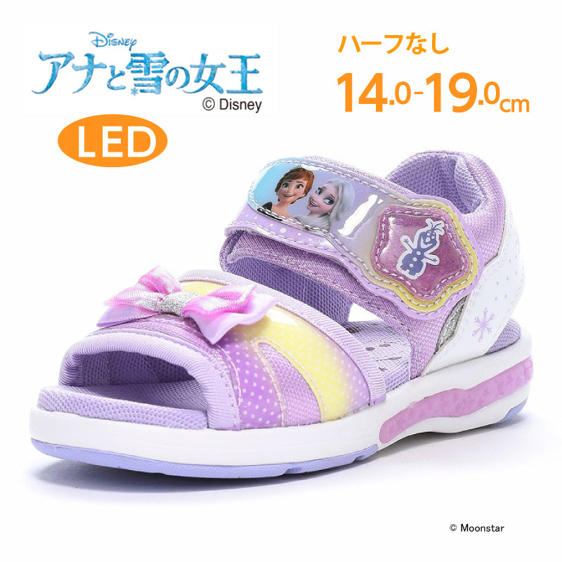 日本直送 moonstar Disney Princess 雪之女王 Frozen 附LED燈 健康機能兒童鞋 14-19cm 女童款 鞋系列