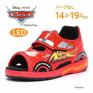 日本直送 moonstar Disney Cars 附LED燈 健康機能兒童鞋 14-19cm 男童款 鞋系列