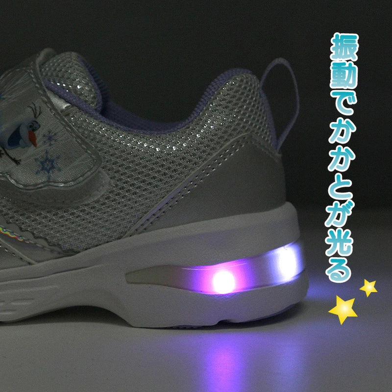 Moonstar x Disney LED Flashing Lights with Ag+ Antibacterial and Deodorant Functional Children's Shoes (14-19cm) Direct from Japan (Girls' Shoes)