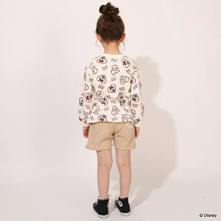 日本童裝 BDL x Disney 裙邊印花上衣 80-130cm 女童款 秋季 TOPS