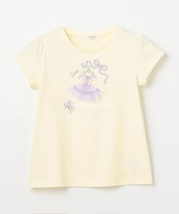 Japanese children's clothing aF#a325 3D printed top 90-160cm girls summer TOPS 