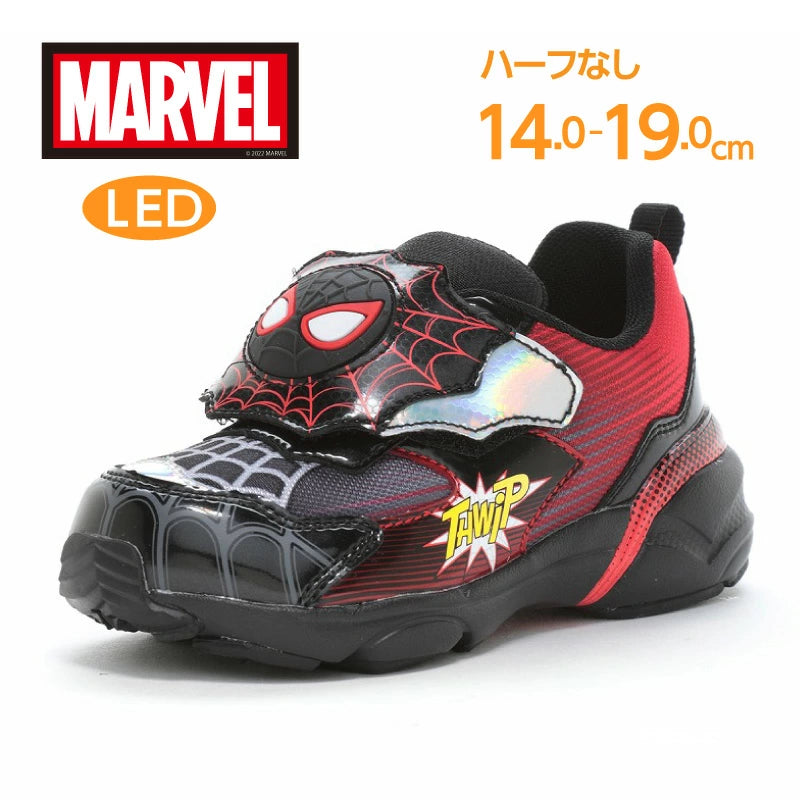 Moonstar x MARVEL LED Flashing Ag+ Antibacterial and Deodorant Children's Shoes (14-19cm) Direct from Japan (Boys' Shoes)