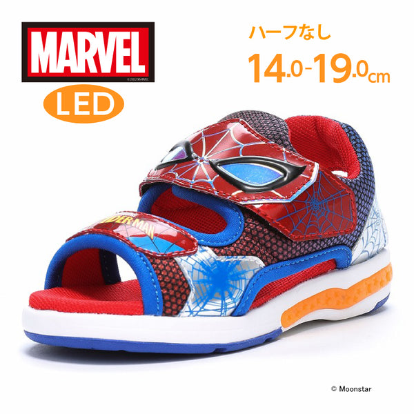 日本直送 moonstar Marvel 蜘蛛俠 附LED燈 健康機能兒童鞋 14-19cm 男童款 鞋系列