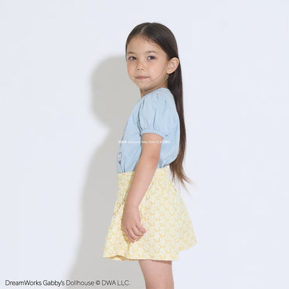Japanese children's clothing Ly# mine x GABBY'S DOLLHOUSE printed top 100-130cm girls summer TOPS 