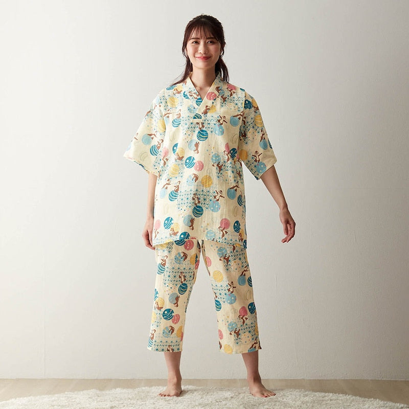 Disney Japanese children's clothing, Jinbei Japanese Kimono S-3L, Adult size, Other brand children's clothing, TOPS PANTS, Japanese Summer Festival Special