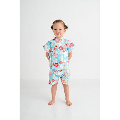 GITA Japanese children's clothing, made in Japan, Jinbei Japanese kimono, 95-110cm, girls' summer styles, other brand children's clothing, TOPS PANTS, Japanese summer festival special edition