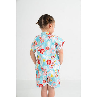 GITA Japanese children's clothing, made in Japan, Jinbei Japanese kimono, 95-110cm, girls' summer styles, other brand children's clothing, TOPS PANTS, Japanese summer festival special edition