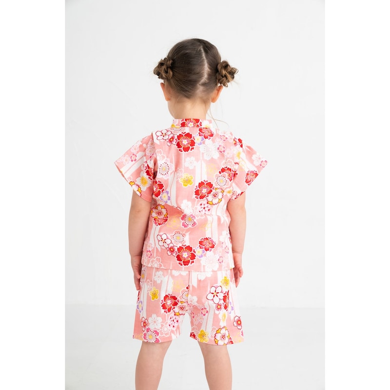 GITA Japanese children's clothing, made in Japan, Jinbei Japanese kimono, 95-110cm, girls' summer styles, other brand children's clothing, TOPS PANTS, Japanese summer festival special edition