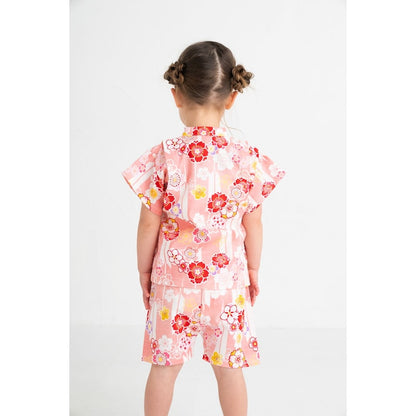 GITA Japanese children's clothing, made in Japan, Jinbei Japanese kimono, 95-110cm, girls' summer styles, other brand children's clothing, TOPS PANTS, Japanese summer festival special edition