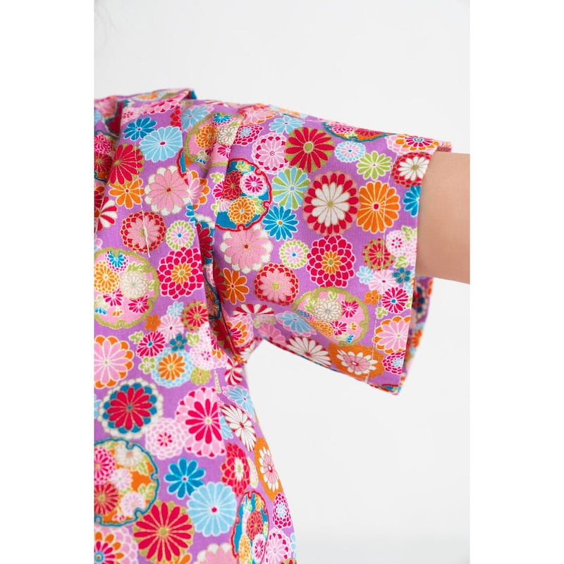 GITA Japanese children's clothing, made in Japan, Jinbei Japanese kimono, 95-110cm, girls' summer styles, other brand children's clothing, TOPS PANTS, Japanese summer festival special edition