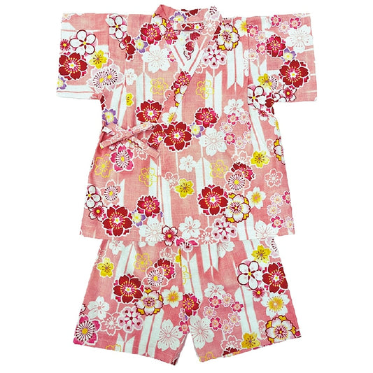 GITA Japanese children's clothing, made in Japan, Jinbei Japanese kimono, 95-110cm, girls' summer styles, other brand children's clothing, TOPS PANTS, Japanese summer festival special edition