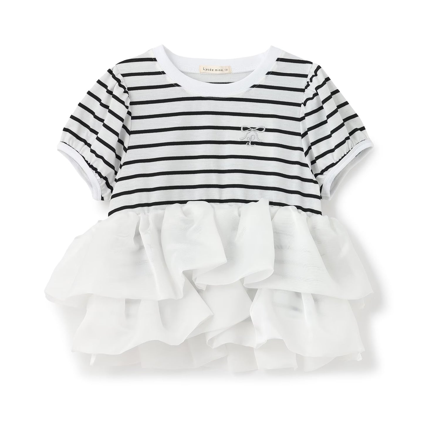 日本童裝 Ly# mine 歐根紗拼接上衣 90-140cm 女童款 夏季 TOPS