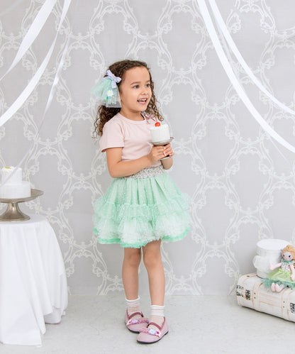 Japanese children's clothing panpantutu UV protection bow top 80-150cm girls summer TOPS 