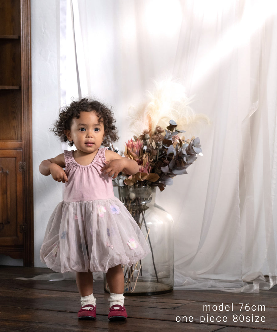 Japanese children's clothing panpantutu floral ribbon bubble dress 80-150cm girls summer dresses 