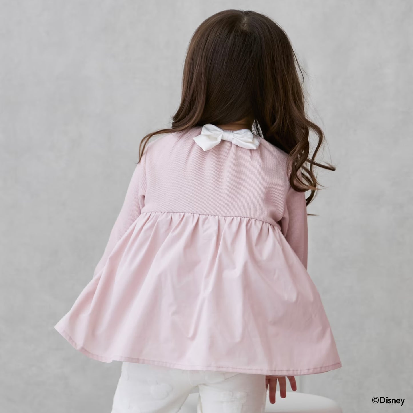 日本童裝 pe#main x Disney 珍珠拼接上衣 80-130cm 女童款 秋季 TOPS