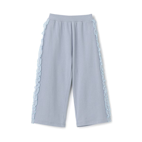 日本童裝 Ly# mine 側荷葉邊寬長褲 100-140cm 女童款 秋季 PANTS