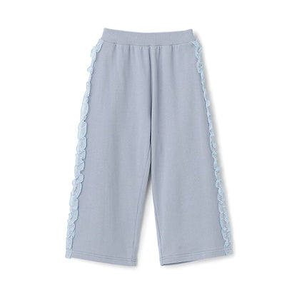 日本童裝 Ly# mine 側荷葉邊寬長褲 100-140cm 女童款 秋季 PANTS