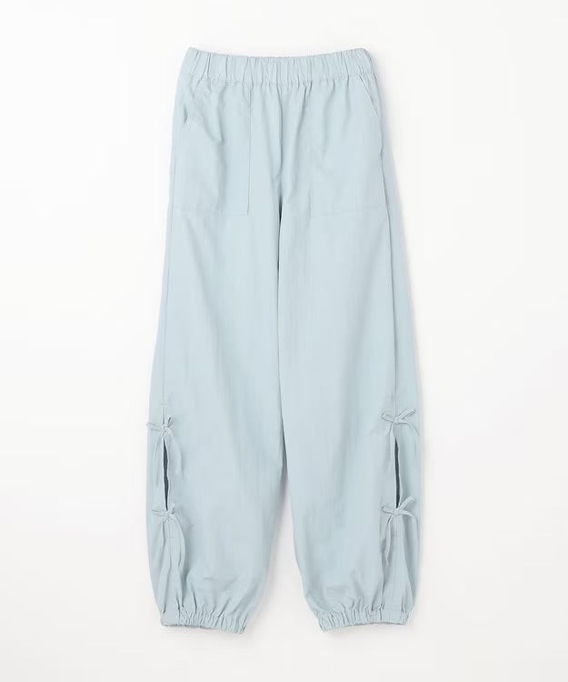 日本童裝 aF#a325 吸水速乾 蝴蝶結工裝長褲 110-160cm 女童款 夏季 PANTS