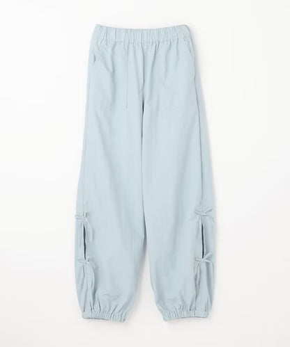 日本童裝 aF#a325 吸水速乾 蝴蝶結工裝長褲 110-160cm 女童款 夏季 PANTS
