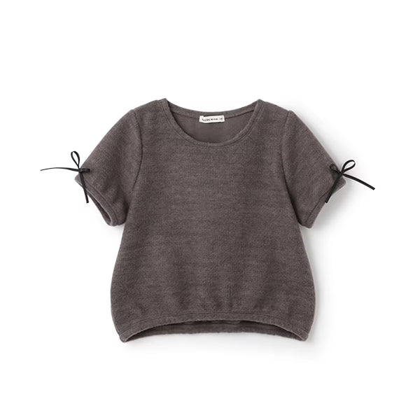 日本童裝 Ly# mine 蓬鬆拉絨短袖上衣 110-150cm 女童款 秋季 TOPS