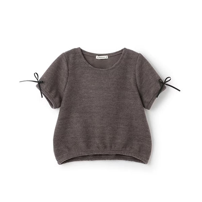 日本童裝 Ly# mine 蓬鬆拉絨短袖上衣 110-150cm 女童款 秋季 TOPS