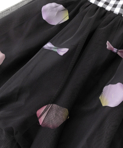 Japanese children's clothing panpantutu floral ribbon bubble dress 80-150cm girls summer dresses 