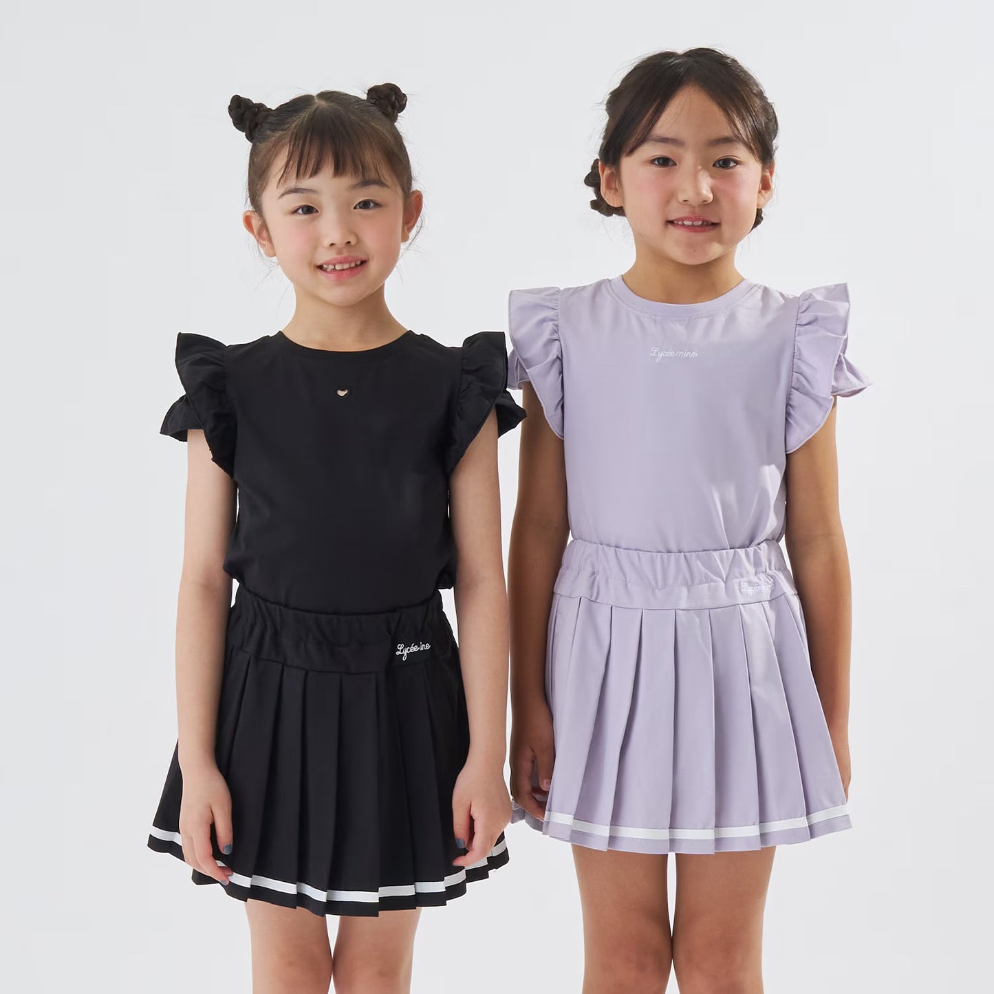 日本童裝 Ly# mine 2Way 前後兩著 隔熱布料 防UV 小飛袖上衣 100-140cm 女童款 夏季 TOPS