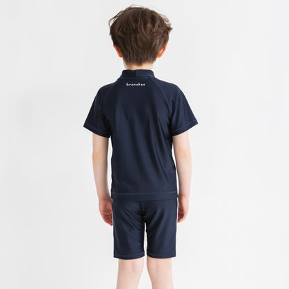 Japanese children's clothing Branches UV protection short-sleeved swimsuit suitable for school 120-150cm boys summer swimsuit special edition 