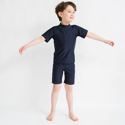 Japanese children's clothing Branches UV protection short-sleeved swimsuit suitable for school 120-150cm boys summer swimsuit special edition 