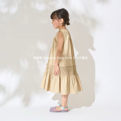 Japanese children's clothing Ly# mine bow vest dress 100-150cm girls summer dresses 