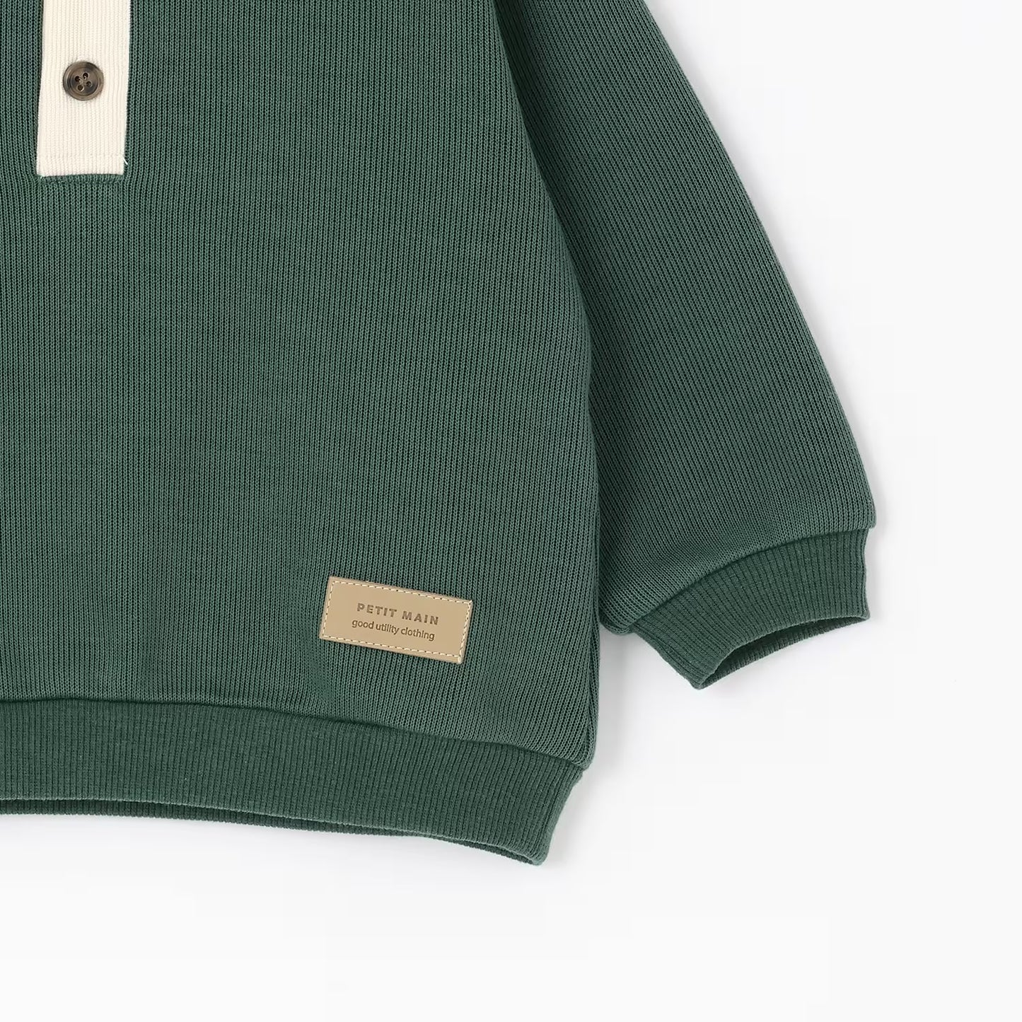 日本童裝 pe#main 抓毛翻領衛衣 90-130cm 男童款 冬季 TOPS