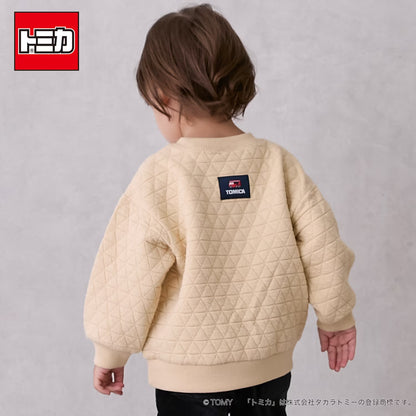 日本童裝 pe#main x TOMICA 絎縫衛衣 80-130cm 男童款 秋季 TOPS